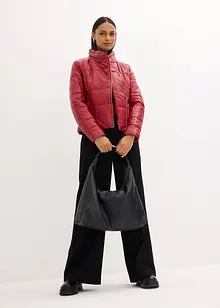 Veste matelassée en cuir nappa, bonprix