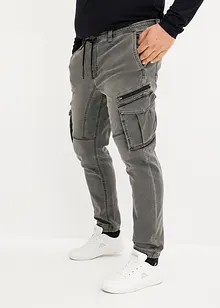 Regular Fit Sweat-Jeans mit Cargotaschen, Straight, bonprix