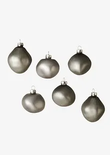 Boules de Noël aux formes organiques (6 pces), bonprix