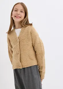 Mädchen Bouclé Strickjacke, bonprix