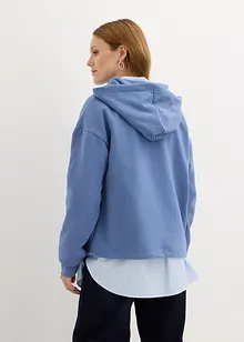 Sweat-shirt à capuche avec cordon à la base, bonprix