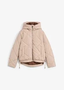 Kurze Steppjacke mit Futter in Kontrastfarbe, bonprix