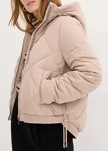 Kurze Steppjacke mit Futter in Kontrastfarbe, bonprix