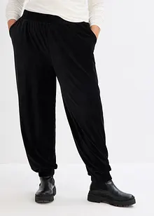 Pantalon en velours stretch à ceinture élastiquée, longueur cheville, bonprix