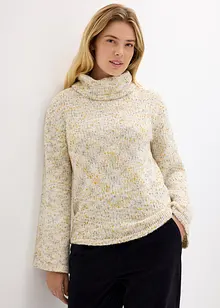 Pull boxy à manches évasées en maille fantaisie, bonprix