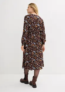 Viskosekleid mit Smockeinsatz, bonprix