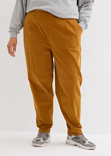 Pantalon raccourci en velours côtelé avec taille extensible, bonprix