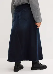 Jupe ample en jean à taille extensible, bonprix