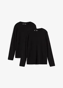 Lot de 2 T-shirts manches longues, bonprix