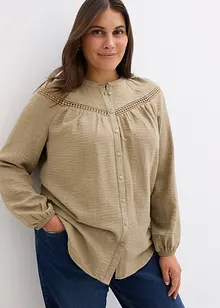 Blouse longue et ample à manches longues, bonprix