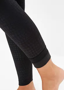 Thermo Fleece Leggings mit Glanzmuster, bonprix