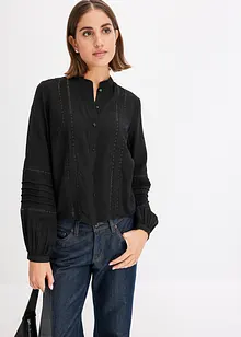 Bluse mit Spitzeneinsatz, bonprix