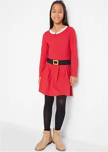 Weihnachtliches Jerseykleid aus reiner Baumwolle, bonprix