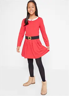 Weihnachtliches Jerseykleid aus reiner Baumwolle, bonprix