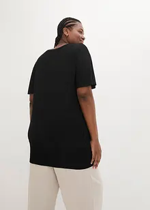 T-shirt à encolure bateau, mi-manches, bonprix