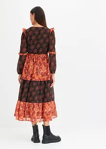 Robe longue en crêpe, bonprix