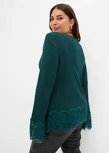 Pullover mit Spitze, bonprix