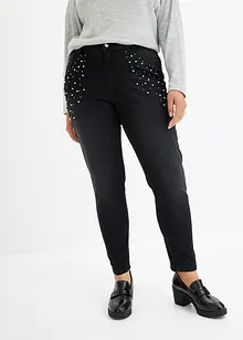 Skinny-Jeans mit Perlen-Applikation, bonprix