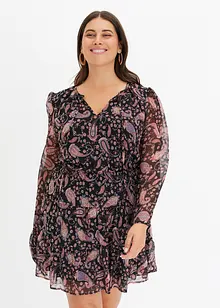 Robe imprimée avec volants, bonprix