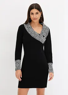 Robe en maille à col châle, bonprix