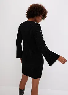 Robe cintrée en maille avec laçage, bonprix