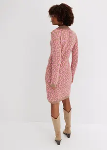 Robe en maille jacquard avec col, bonprix