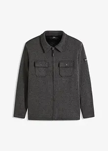 Veste polaire et maille avec col chemise et doublure chaude, bonprix