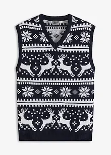 Pull sans manches à motif norvégien, bonprix