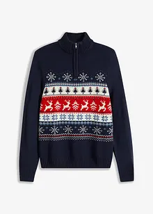 Norweger-Pullover mit Troyerkragen, bonprix