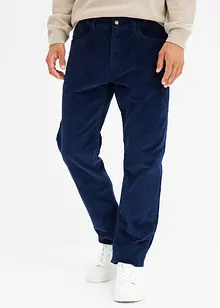 Pantalon droit Relaxed Fit en velours côtelé, doublé en flanelle, bonprix