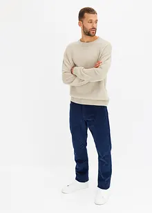 Pantalon droit Relaxed Fit en velours côtelé, doublé en flanelle, bonprix