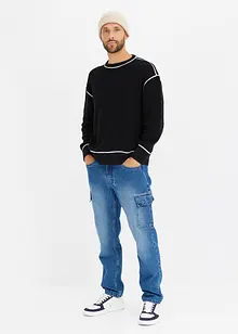 Jean cargo droit à doublure thermique Loose Fit, bonprix