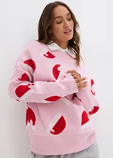 Feinstrickpullover mit Rundhals, oversized, bonprix