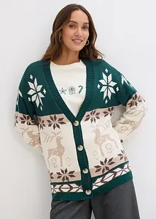 Strickjacke mit Weihnachtsmotiven, bonprix