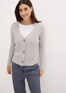 Gerippte Strickjacke, bonprix