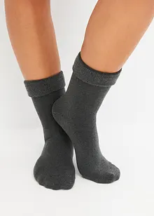 Thermo Socken mit Umschlagbündchen und Innenfrottee (4er Pack), bonprix