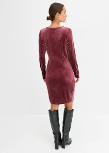 Samt-Kleid mit Raffung, bonprix