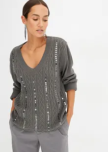 Pull à sequins, bonprix