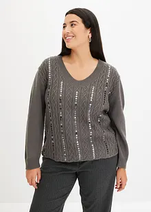 Pull à sequins, bonprix