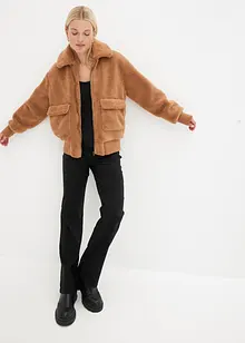 Oversized Teddy Jacke mit aufgesetzten Taschen, bonprix