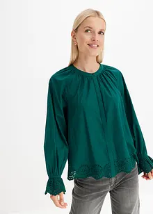 Bluse mit Spitze am Saum, bonprix