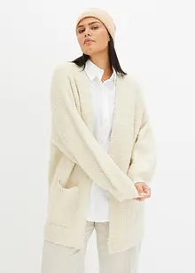 Oversize-Boucléstrickjacke, bonprix