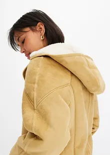 Shearling Jacke mit Kapuze, bonprix