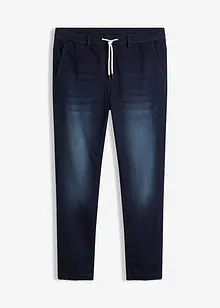 Regular Fit Schlupf-Sweat-Jeans, Straight, bonprix