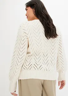 Pull douillet en maille ajourée, bonprix