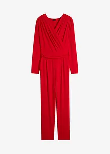 Jersey-Jumpsuit in Wickeloptik, bonprix