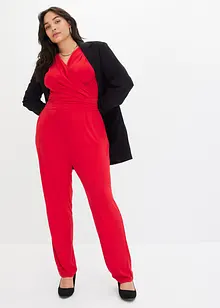 Jersey-Jumpsuit in Wickeloptik, bonprix