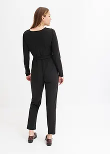 Jersey-Jumpsuit in Wickeloptik, bonprix