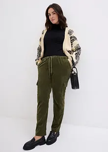 Pantalon taille élastiquée en velours côtelé, bonprix