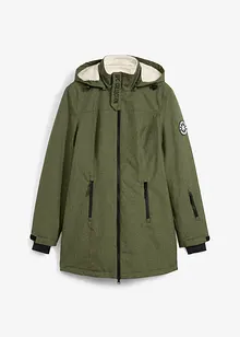 wasserdichte Funktions-Outdoor-Longjacke mit Teddyfleece, bonprix